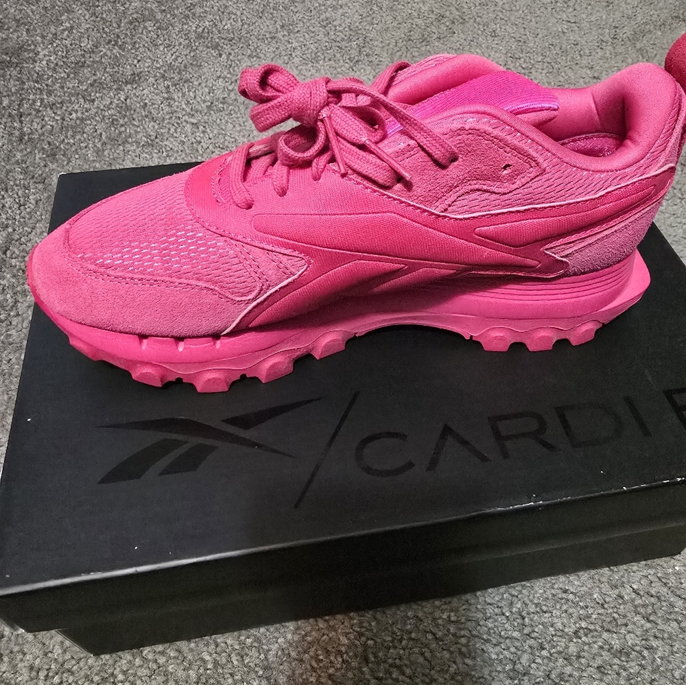 Reebok Cardi V2 Pink Fusion Chunky Sneakers with Cushioned Sole